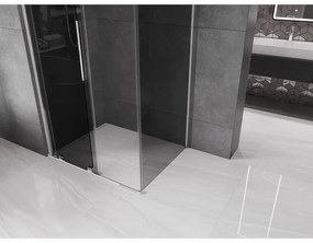 Mexen Velar, zuhanykabin tolóajtóval 110 x 85 cm, 8mm szürke üveg, króm, 871-110-085-41-01