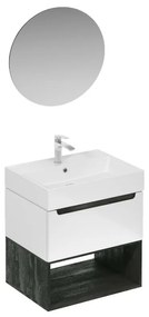 Fürdőszobagarnitúra mosdóval mosdócsappal, kifolyóval és szifonnal Naturel Stilla fehér fényű KSETSTILLA011