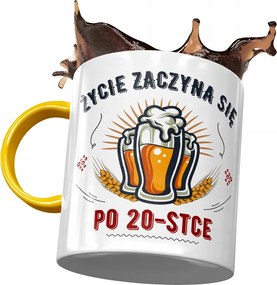 Sárga Bögre Születésnapra 20 20. 20-as Ajándék Nyomtatott Fotóval