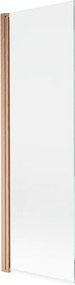 Mexen Mist 1 szárnyú fürdőkádparaván 70 x 150 cm, átlátszó, csiszolt réz - 8A9-070-001-65-00