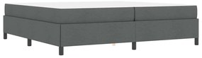 Boxrugós ágy Sötétszürke és Fekete 200 x 200 cm