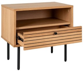 Tárolóasztal tölgyfa dekoros asztallappal 40x50 cm Kyoto – House Nordic