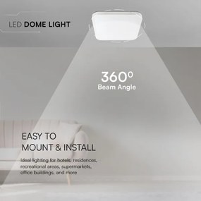 LED fürdőszobai mennyezeti lámpa LED/24W/230V IP44 4000K 29x29 cm fehér