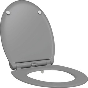 vidaXL WC ülőke Szürke 47 x 37,5 x 3,8 cm Duroplast