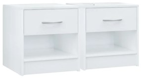Casaria BIANCA éjjeliszekrény-készlet, 2 db, 41x39x28 cm, fehér