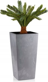 Virágtartó kaspó Szürke Beton betéttel modern virágágyás otthonra 57x29cm