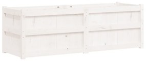 fehér tömör fenyőfa kerti virágláda 150x50x50 cm