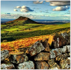 Poszterek 100x100 Tájkép hegyek sziklák égbolt