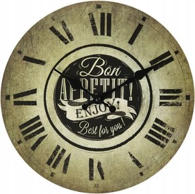 Bon Appetit római számokkal díszített falióra 30x3 cm