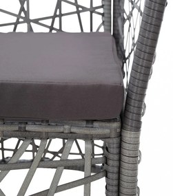7 részes szürke kültéri polyrattan étkezőgarnitúra