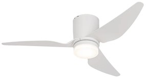 Mennyezeti ventilátor fehér 123 cm LED-del, fényerőszabályzóval és távirányítóval - Patty