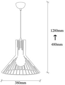 Fekete függőlámpa fém búrával ø 38 cm Fellini – Opviq lights