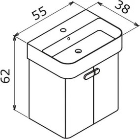 Orbit mosdószekrény, 55 cm – TR785PNC1169