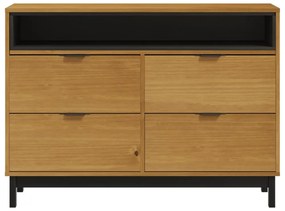 FLAM tömör fenyőfa fiókos szekrény 110 x 40 x 80 cm