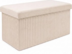MALAGA összehajtható tárolós puff 76 cm ,bézs