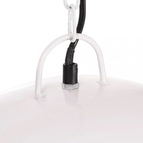 kerek fehér ipari vintage függőlámpa 25 W 41 cm E27