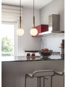 Redo 01-3130 - Csillár zsinóron HAIKU 1xE14/28W/230V átm. 15 cm réz