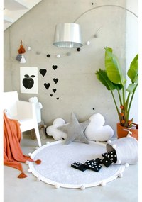 Világosszürke mosható kézi szövésű pamut gyerek szőnyeg ø120 cm Bubbly – Lorena Canals