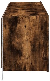 2 db füstös tölgy fali TV-szekrény LED-ekkel 60x35x41 cm