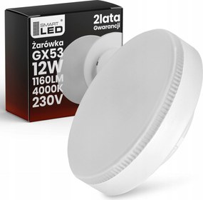 Halogén Led izzó GX53 12W 1160lm Fehér Semleges Erős Fényes Nagy teljesítményű