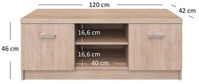 TV asztal Tianna (szonoma tölgy). 1053328
