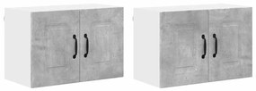 Fali konyhaszekrény 2 pcs Beton Szürke 60 x 31 x 40 cm Faanyag