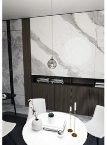 Csillár zsinóron COSMO 1xE14/10W/230V átm. 14 cm fekete/szürke