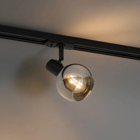 Modern fekete reflektor 1 fázisú sínrendszerhez - Iconic Lava