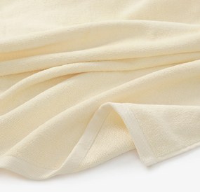Goldea bordűr nélküli frottír törölköző és fürdőlepedő soft – krémszínű 70 x 140 cm