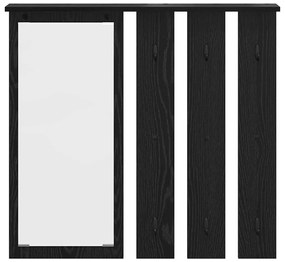 Fali Kabáthorog polcokkal Musta tammi 84 x 10 x 80 cm Faanyag