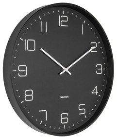 Lofty fekete falióra, ø 40 cm - Karlsson