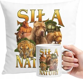 Bögre Szett Párna Vicces Ajándék A Természet Ereje +ingyenes Szöveg