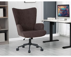 Füles Fotel Kerekekkel Barna Színben AK-491