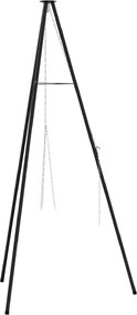 vidaXL Tűzrakó állvány Fekete 92 x 92 x 171,5 cm Acél