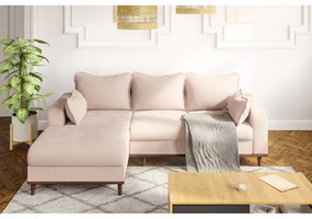 Bézs kordbársony sarokkanapé (bal oldali) Beata – Ropez