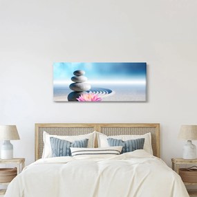 Homok, liliom és spa kövek képe (120x50 cm)