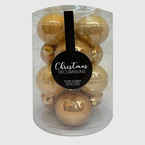 Gold üveg karácsonyi gömb szett arany 12*6cm