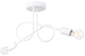 Fehér mennyezeti lámpa 18x57 cm Opulent – Sollux