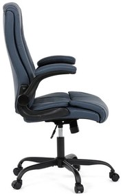 Kék ökobőr irodai szék hintamechanikával. KA-Y344 BLUE