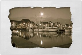 Poszterek 120x80 Kikötő-Fotó szépia