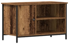 TV Szekrény Régi Fa 80x40x50 cm Mérnöki Fa és Acél