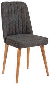 Antracitszürke bársony étkezőszék Stormi Sandalye – Kalune Design