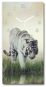 Négyszögletes fali üvegóra Fehér tigris pl_zsp_30x60_f_84071201