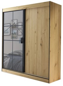 Ruhásszekrény 180 cm Oklahoma 2 (artisan tölgy + fekete). 1043176