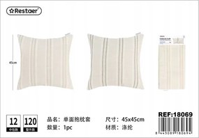 Puha csíkos párnahuzat 45x45 cm