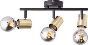 Brilliant - KERRY spotlámpa 3xE27/40W/230V fekete/sárgaréz