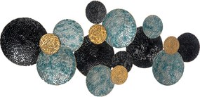 HOMCOM 3D Fali Művészet Fém Fali Dísz Fali Dekoráció Szobor Nappali Művészet Hálószobához Étkezőhöz Modern 121 x 53 cm | Aosom