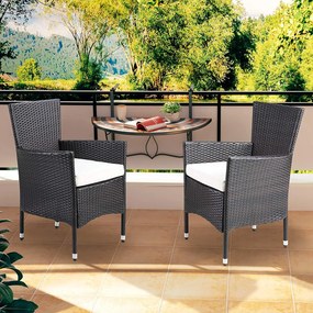 Casaria® Rattan fotelek 2 db - barna