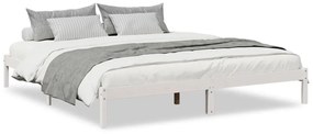 fehér tömör fenyő extra hosszú ágykeret matrac nélkül 180x210cm