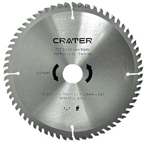 KÖRFŰRÉSZLAP 210*30 / 64FOG CARBIDE CRATER